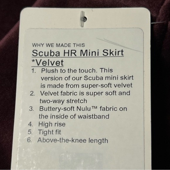 NWT Lululemon Scuba High-Rise Mini Skirt *Velvet - Picture 2 of 11